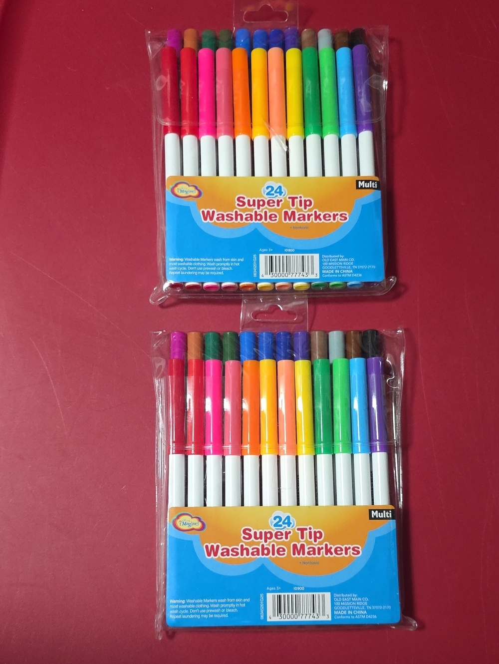 Imagine 24-Pack Multi Color Super Tip Washable Markers, 2 packs